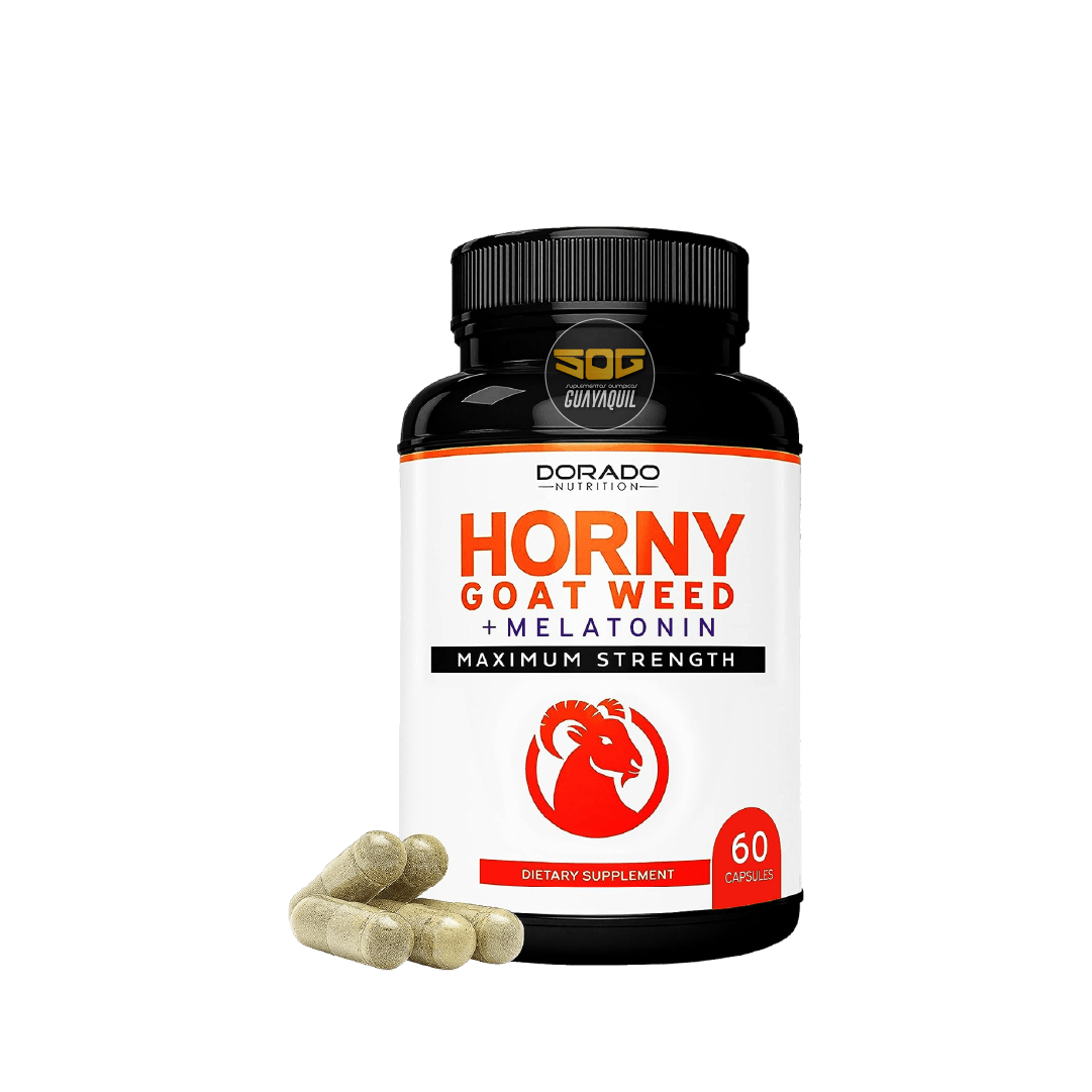 HORNY GOAT WEED + MELATONIN 60 CAPSULAS DORADO NUTRITION