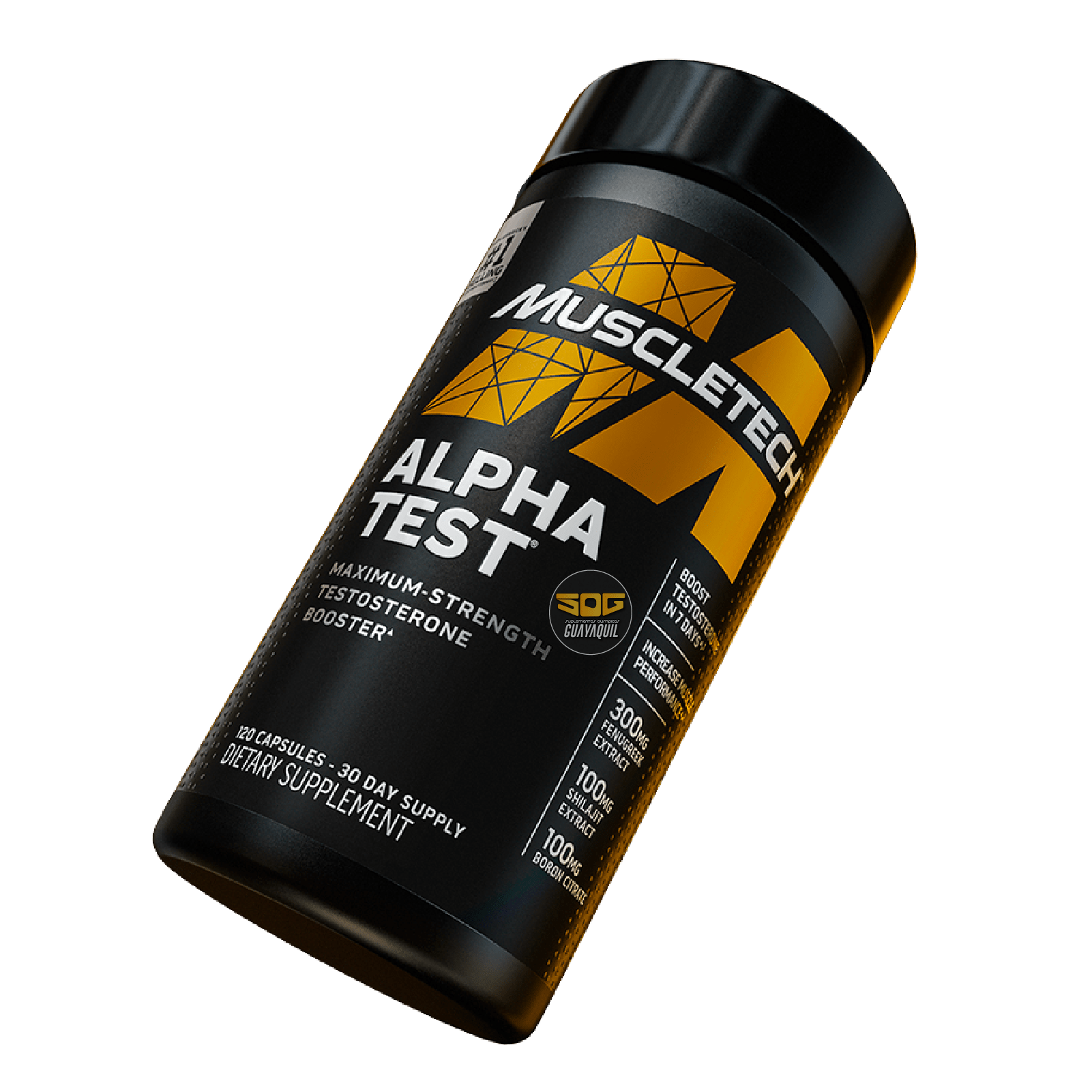 MUSCLETECH ALPHA TEST PRECURSOR NATURAL TESTOSTERONA 120 CAPSULAS