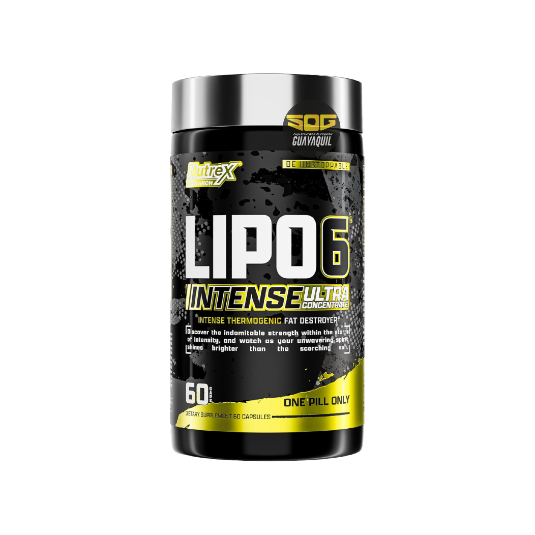 LIPO 6 BLACK INTENSE ULTRA CONCENTRATE 60 CAPS: QUEMA GRASAS NUTREX